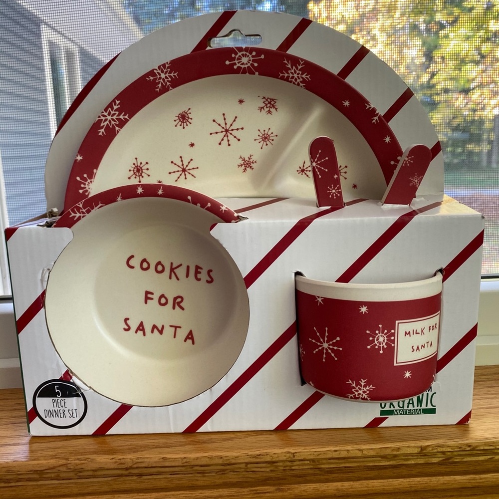 Toddler/Kids Organic 5 Piece Christmas Dinner Set